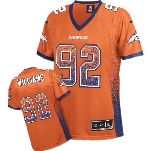 Women's Limited Sylvester Williams Nike Jersey Orange - #92 Drift Fashion NFL Denver Broncos